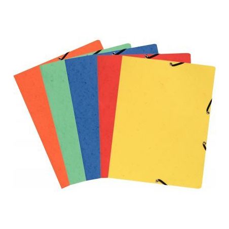 Achetez Carton de 50 chemises sans rabat à élastiques en carte lustrée 5/10ème format 24x32 cm c..