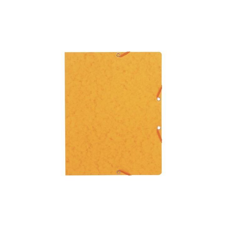 Lot de 10 chemises sans rabat à élastiques en carte lustrée, jaune 55469E EXACOMPTA