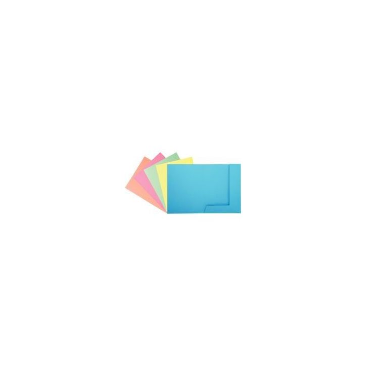 Paquet de 50 chemises 2 rabats Super 210g, format 24x32 cm, coloris pastel assortis 332000E SUPER EXACOMPTA