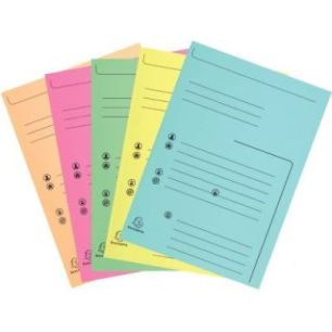 Paquet de 25 chemises imprimées 210g avec 2 rabats, format 24x32 cm 334000E SUPER EXACOMPTA