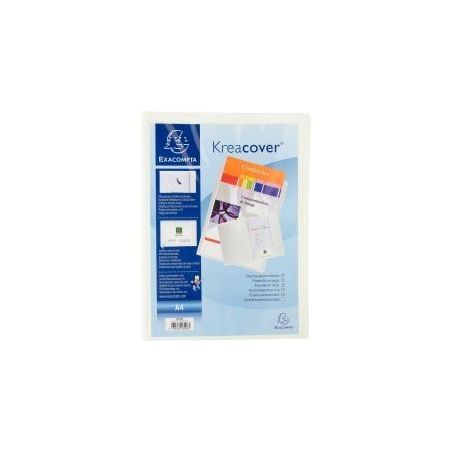 Achetez Chemise de présentation personnalisable 2 rabats KREACOVER en polypropylène 4/10ème, blan..