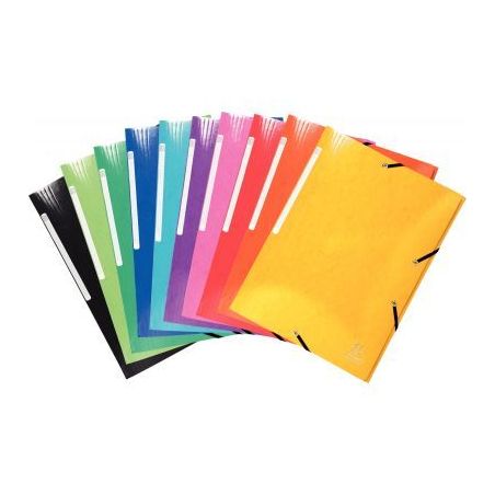 Achetez Chemise 3 rabats à élastiques en carte lustrée 425g, coloris assortis 55829E IDERAMA EXAC..