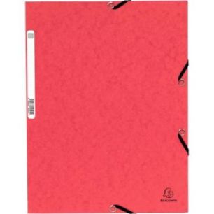 Chemise 3 rabats à élastiques en carte lustrée 5/10ème 350g rouge C3416 ROU COUTAL Chemise 3 rabats à élastiques en carte lustrée 5/10ème 350g rouge C3416 ROU COUTAL