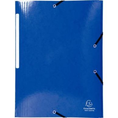 Achetez Chemise 3 rabats à élastiques en carte lustrée 425g, bleu foncé 55832E IDERAMA EXACOMPTA..