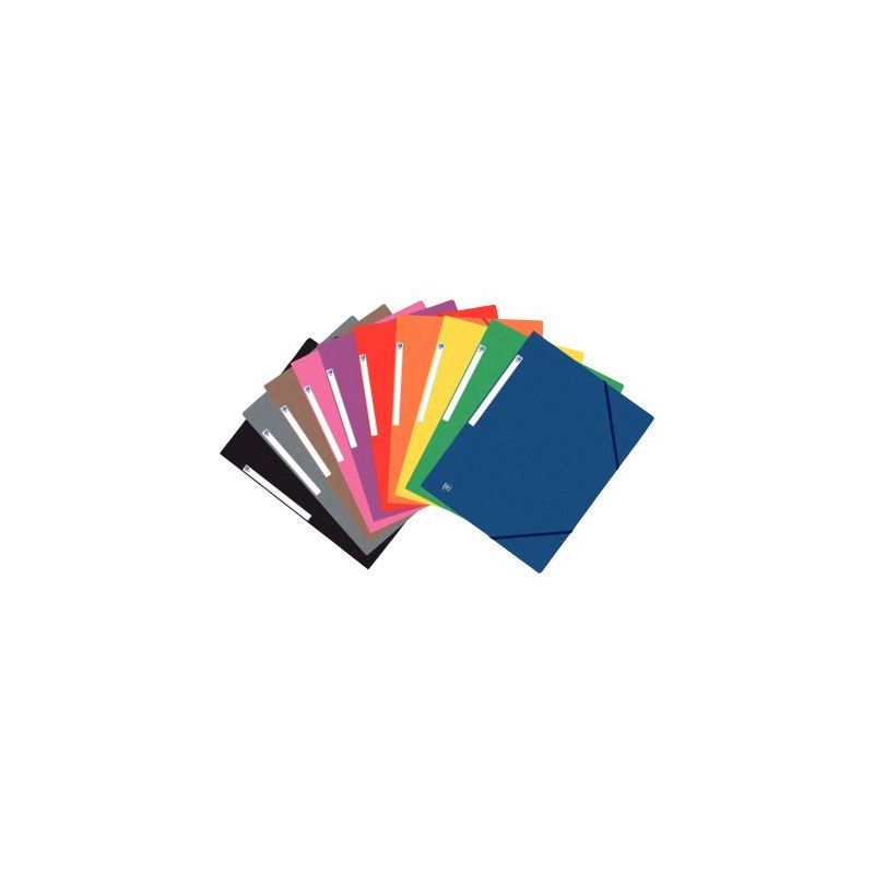 Achetez Carton de 50 chemises 3 rabats à élastiques TOP FILE+ en carte lustrée 4/10e 390g, colori..