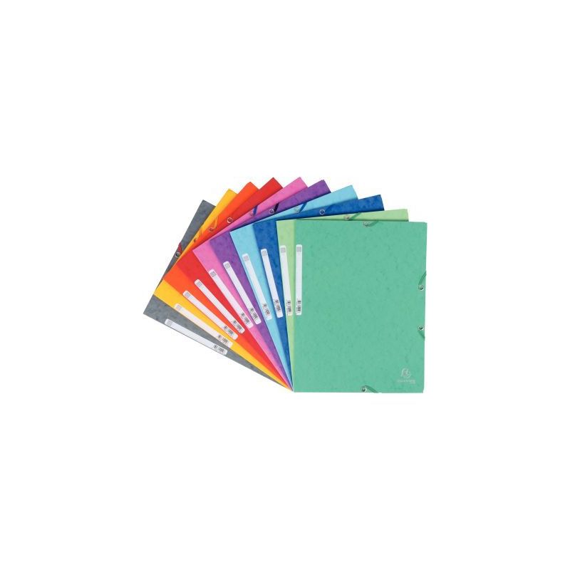 Achetez Paquet de 10 chemises 3 rabats à élastiques en carte lustrée 5/10ème 400g format 24x32 c.. Achetez Paquet de 10 chemises 3 rabats à élastiques en carte lustrée 5/10ème 400g format 24x32 c..