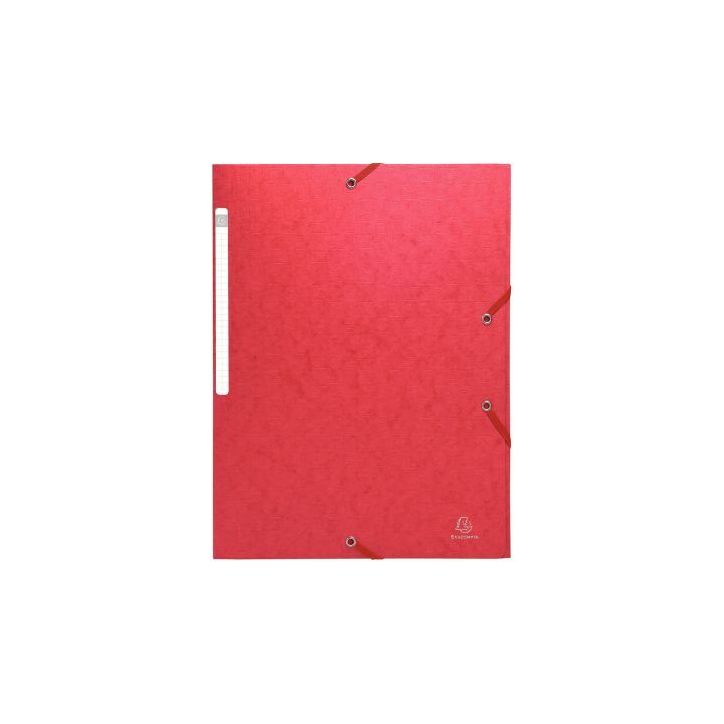 Chemise 3 rabats à élastiques SCOTTEN en carte lustrée 600g, rouge 55955E SCOTTEN EXACOMPTA