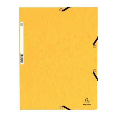 Achetez Chemise 3 rabats à élastiques en carte lustrée 5/10ème 350g jaune C3416 JAU COUTAL pas c..