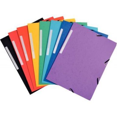 Achetez Lot de 7+3 chemises 3 rabats à élastiques en carte recyclée, coloris assortis 55000SE EXA..