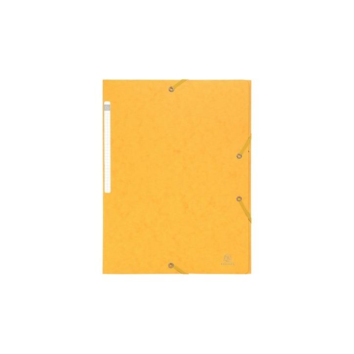 Chemise 3 rabats à élastiques SCOTTEN en carte lustrée 600g, jaune 55959E SCOTTEN EXACOMPTA