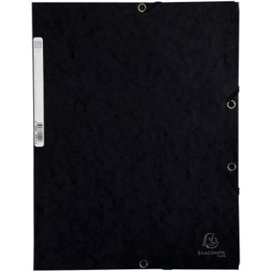 Achetez Chemise 3 rabats à élastiques en carte lustrée 400g, noir 55501E EXACOMPTA pas cher sur M..