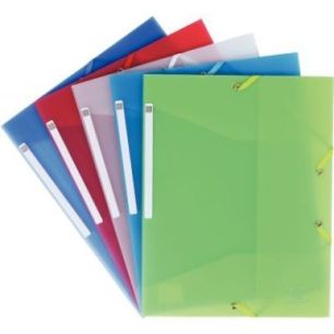 Achetez Chemise 3 rabats à élastiques CHROMALINE en polypropylène translucide, coloris assortis 5..