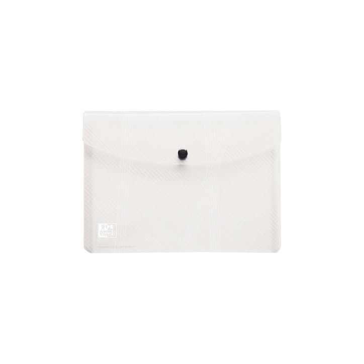 Paquet de 5 enveloppes en polypropylène incolore pour format A5 fermeture par bouton pression 400031404 HAMEL