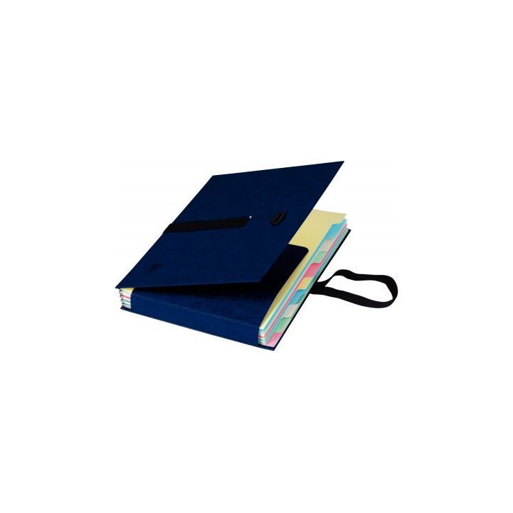 Chemise trieur extensible 10 compartiments, coloris bleu SANGLEX06 ARIANEX