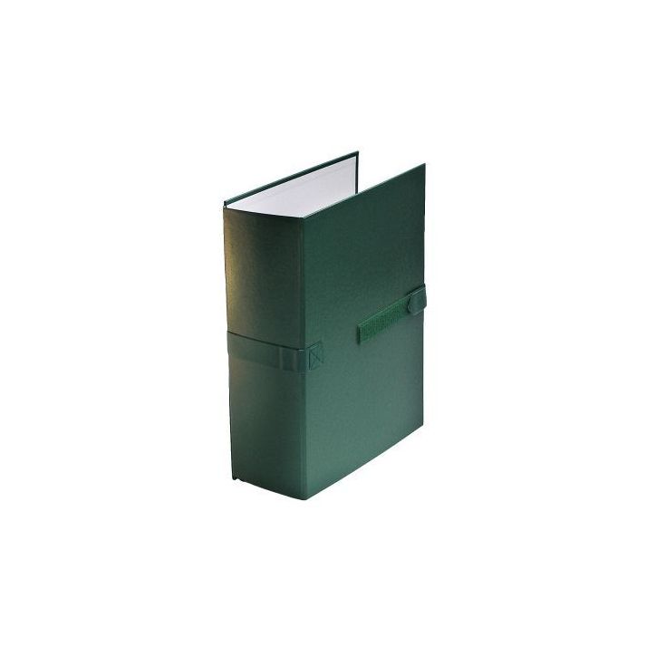 EXACOMPTA Chemise extensible en balacron. Rabat en pied, fermeture par sangle scratch. Coloris Vert foncé