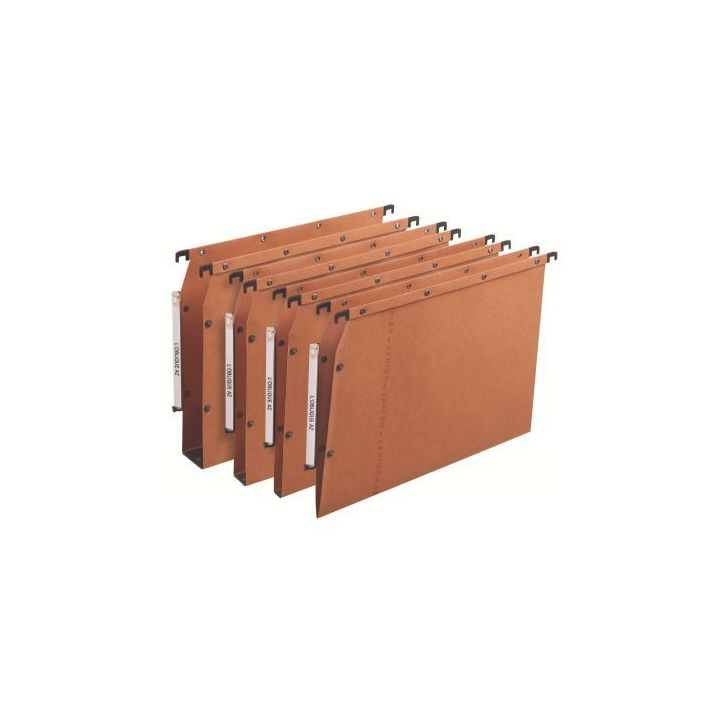Paquet de 25 dossiers suspendus AZV Ultimate pour armoire dos fond 50 mm orange 100330476 HAMELIN