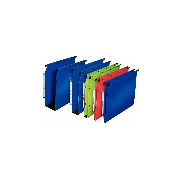 Paquet de 10 dossiers suspendus pour armoires en polypropylène dos 15 mm coloris jaune 100330607 HAMELIN