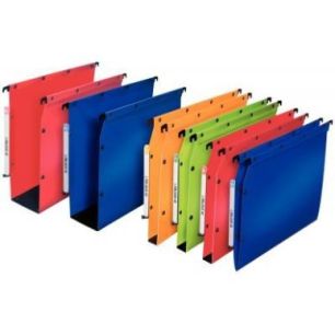 Achetez Paquet 10 dossiers suspendus armoire polypropylène dos 80 rouge cerise 100331534 HAMELIN pa..