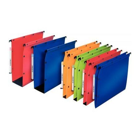 Achetez Paquet 10 dossiers suspendus armoire polypropylène dos 80 rouge cerise 100331534 HAMELIN pa..