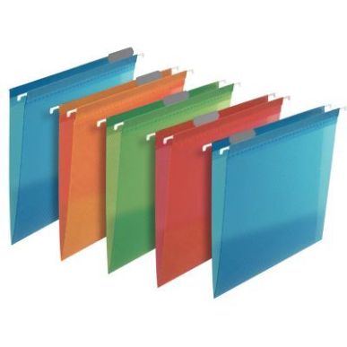 Achetez Paquet de 5 dossiers suspendus OXFORD en polypropylène pour tiroir, dos V, coloris assortis..
