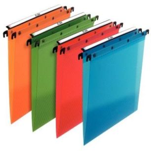 Paquet de 10 dossiers suspendus pour tiroir en polypropylène dos V couleurs assorties 100330406 HAMELIN Paquet de 10 dossiers suspendus pour tiroir en polypropylène dos V couleurs assorties 100330406 HAMELIN