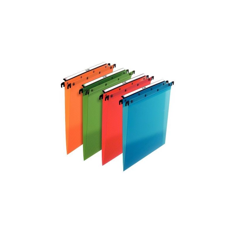 Achetez Paquet de 10 dossiers suspendus pour tiroir en polypropylène dos V couleurs assorties 10033.. Achetez Paquet de 10 dossiers suspendus pour tiroir en polypropylène dos V couleurs assorties 10033..