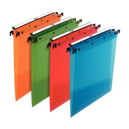 Achetez Paquet de 10 dossiers suspendus pour tiroir en polypropylène dos V couleurs assorties 10033..