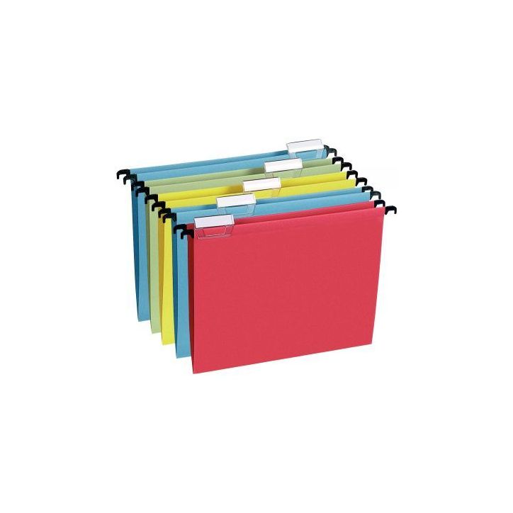 Lot de 5 dossiers suspendus pour tiroirs, fond V, en kraft couleur 100% recyclé 400043845 HAMELIN