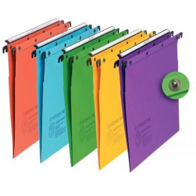 Achetez Paquet de 10 dossiers suspendus pour tiroir, dos V, coloris assortis 100330273 HAMELIN pas c..