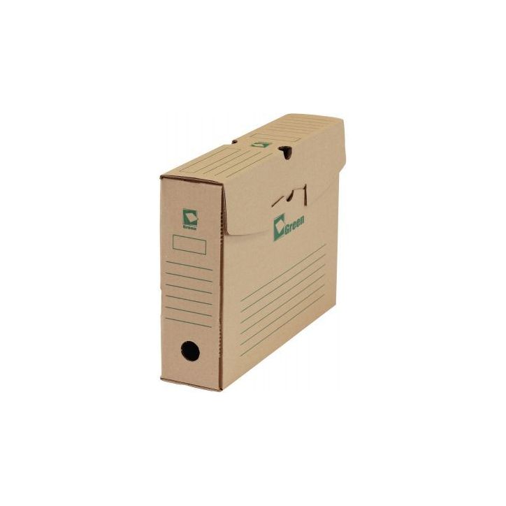 Paquet de 25 boîtes d'archives 34x25 Dos 8cm écru Green 34997