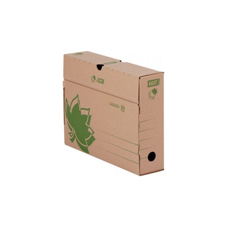 Paquet de 10 boites d'archives 33x25cm dos 8cm écrues 100725786 FAST HAMELIN