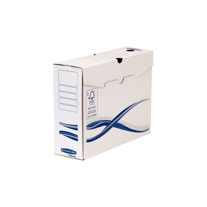 Paquet de 10 boites d'archives 33x25cm dos 10cm blanches 4460203 BANKERS BO FELLOWES