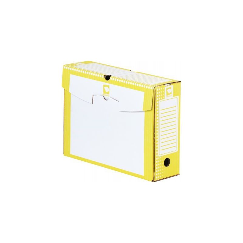 Achetez Paquet de 25 boîtes à archives carton rigide dos de 10 cm jaune 64181 BUSINESS pas cher su..