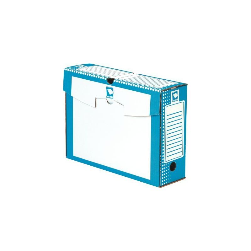 Achetez Paquet de 25 boîtes à archives carton rigide dos de 10 cm bleu 64178 BUSINESS pas cher sur..