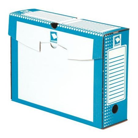 Achetez Paquet de 25 boîtes à archives carton rigide dos de 10 cm bleu 64178 BUSINESS pas cher sur..