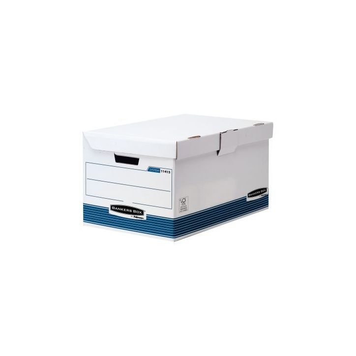 Paquet de 10 containers à archives avec couvercle 1141501 BANKERS BO FELLOWES