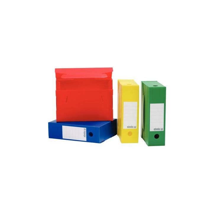 Paquet de 10 boîtes à archives en polypropylène alvéolé, Format : L 33xH25cm dos de 10cm,  Bleu 12.64 x10(...)