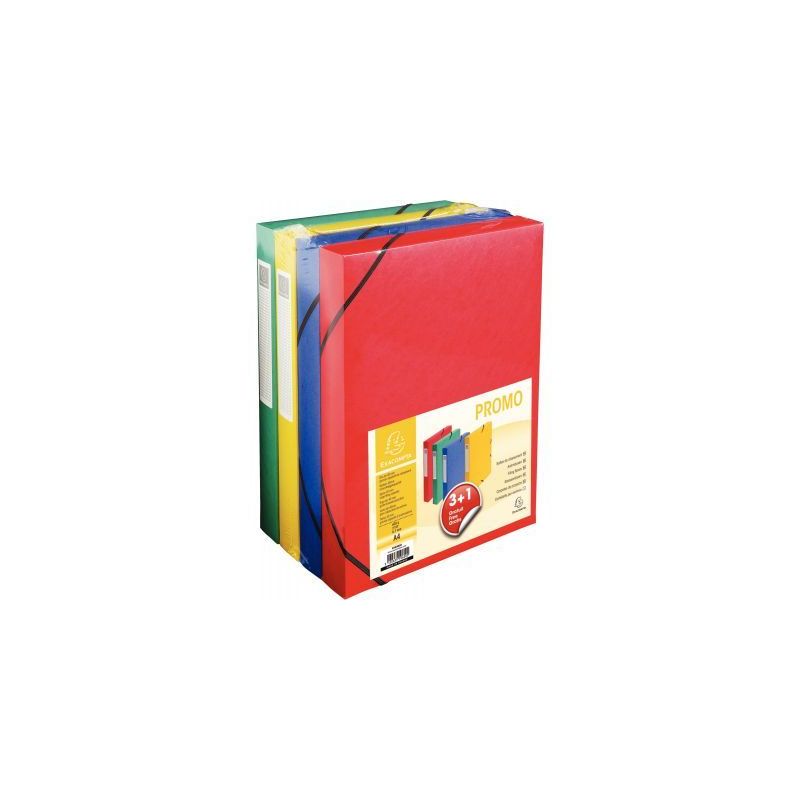 Achetez Lot de 3 + 1 boites de classement en carte marbrée, dos 4 cm 59600SE EXACOMPTA pas cher sur..