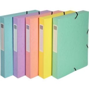 Achetez Lot de 8 boites de classement Aquarel en carte lustrée, dos 40 mm, coloris assortis 59560E ..