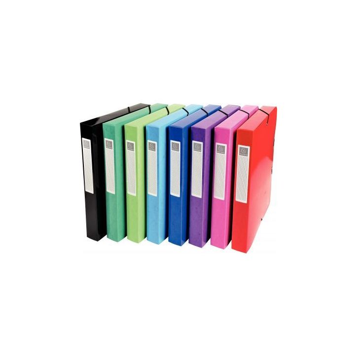 Boite de classement en carte lustrée IDERAMA dos 4 cm, coloris assortis 59929E IDERAMA EXACOMPTA