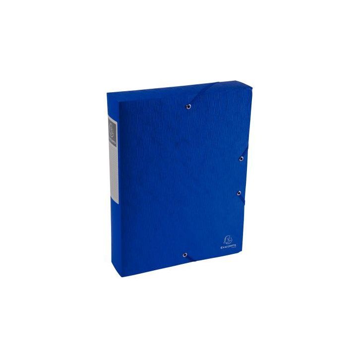 Boite de classement en carte lustrée SCOTTEN dos 6 cm, bleu 50912E SCOTTEN EXACOMPTA