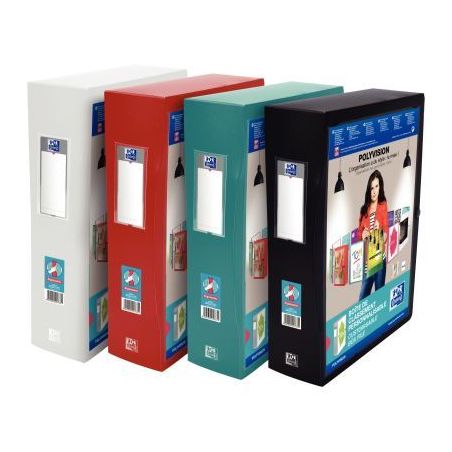 Achetez Boite de classement personnalisable POLYVISION dos 8 cm en polypropylène format 24x32 cm co..