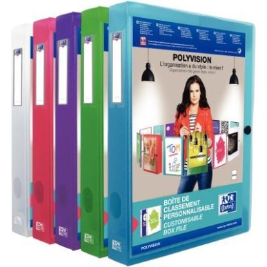 Achetez Boite de classement personnalisable dos de 40 mm format 24x32 cm coloris assortis 100200136 ..