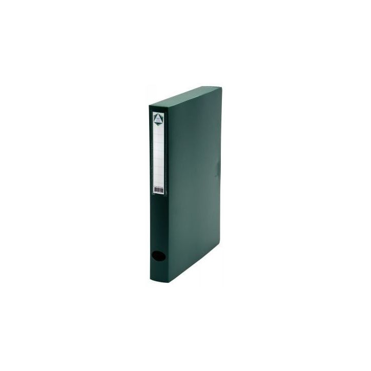 PERGAMY Boîte de classement dos de 4 cm, en polypropylène 7/10e. Coloris vert