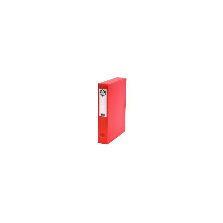 PERGAMY Boîte de classement dos de 6 cm, en polypropylène 7/10e. Coloris rouge