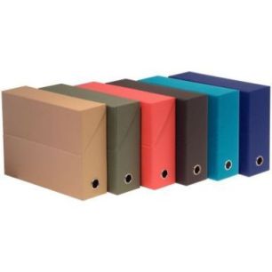 Boite de transfert papier toilé, dos 12 cm, noir 89421E EXACOMPTA