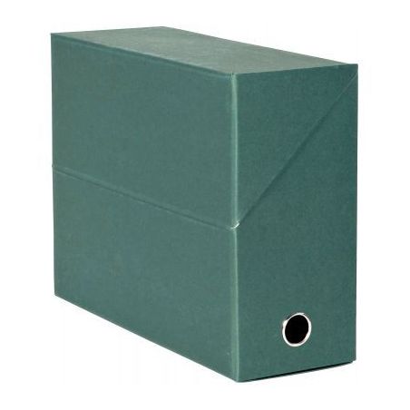 Achetez Boite de transfert en carton recouvert de papier mat vert foncé, dos 12 cm 83143E EXACOMPTA..