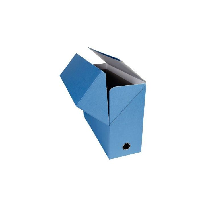 Boite de transfert papier toilé, dos 12 cm, bleu clair 89422E EXACOMPTA
