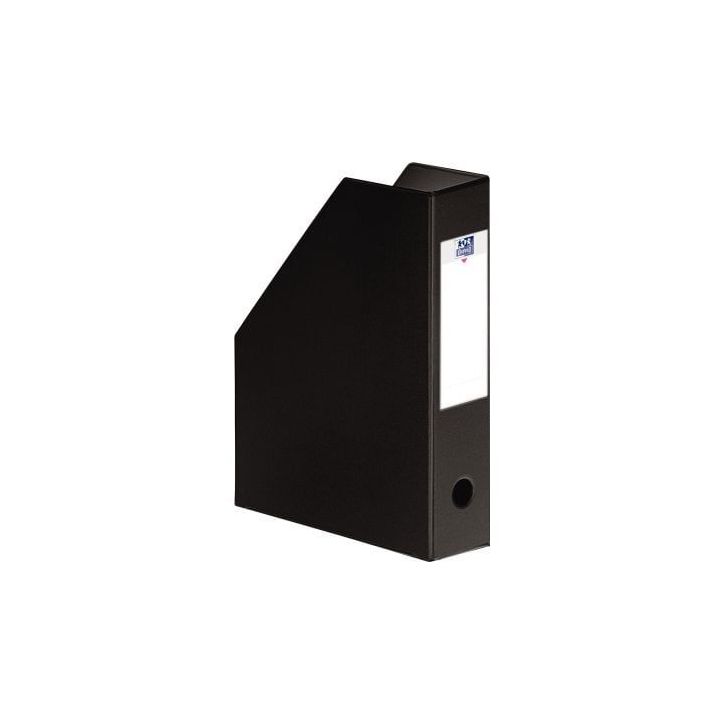 OXFORD Porte-revues en PVC soudé, dos de 7 cm 32x24cm, livré à  plat. Coloris Noir
