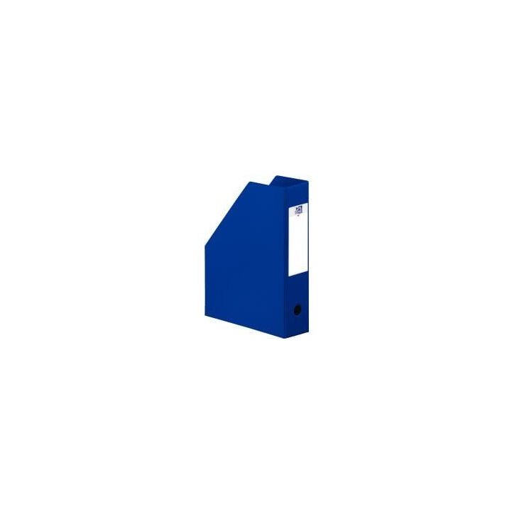 OXFORD Porte-revues en PVC soudé, dos de 7 cm 32x24cm, livré à  plat. Coloris Bleu foncé